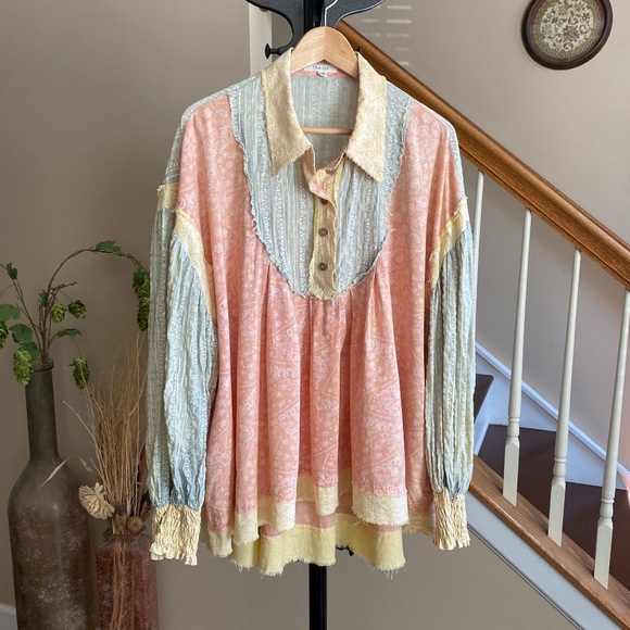 Oli & Hali Multicolor Blouse with Yellow Accents - Picture 2 of 15